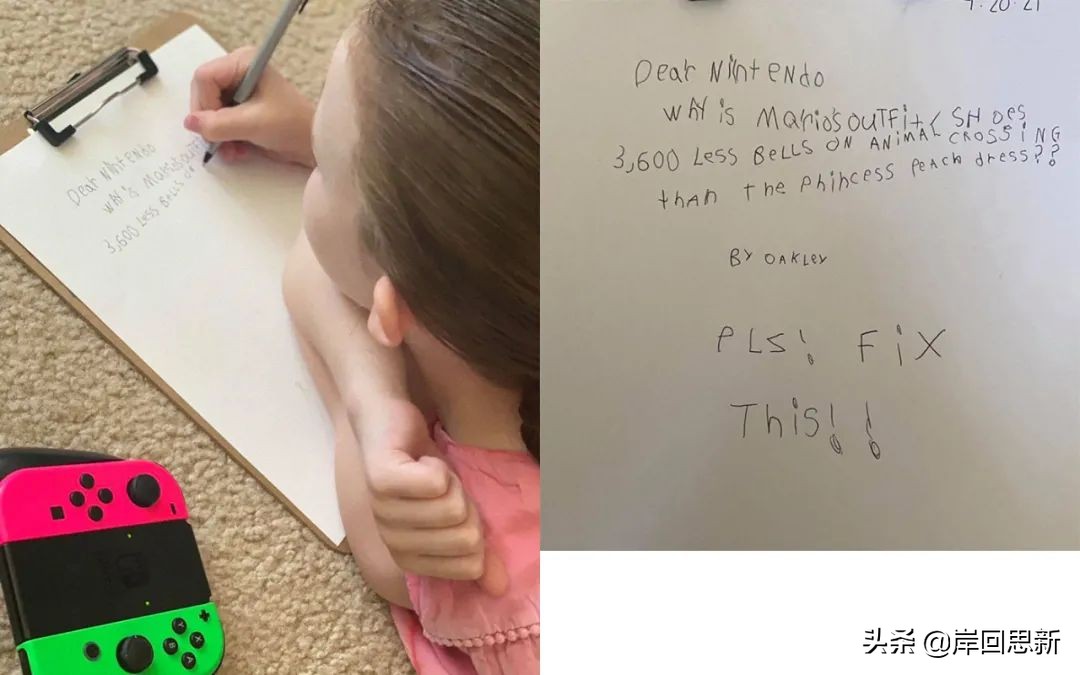 7歲女孩質疑任天堂游戲存在歧視：你也要學環保少女？