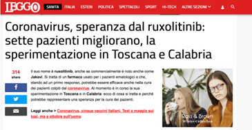 重磅发现！药物芦可替尼疗效超瑞德西韦，重症治疗组零死亡