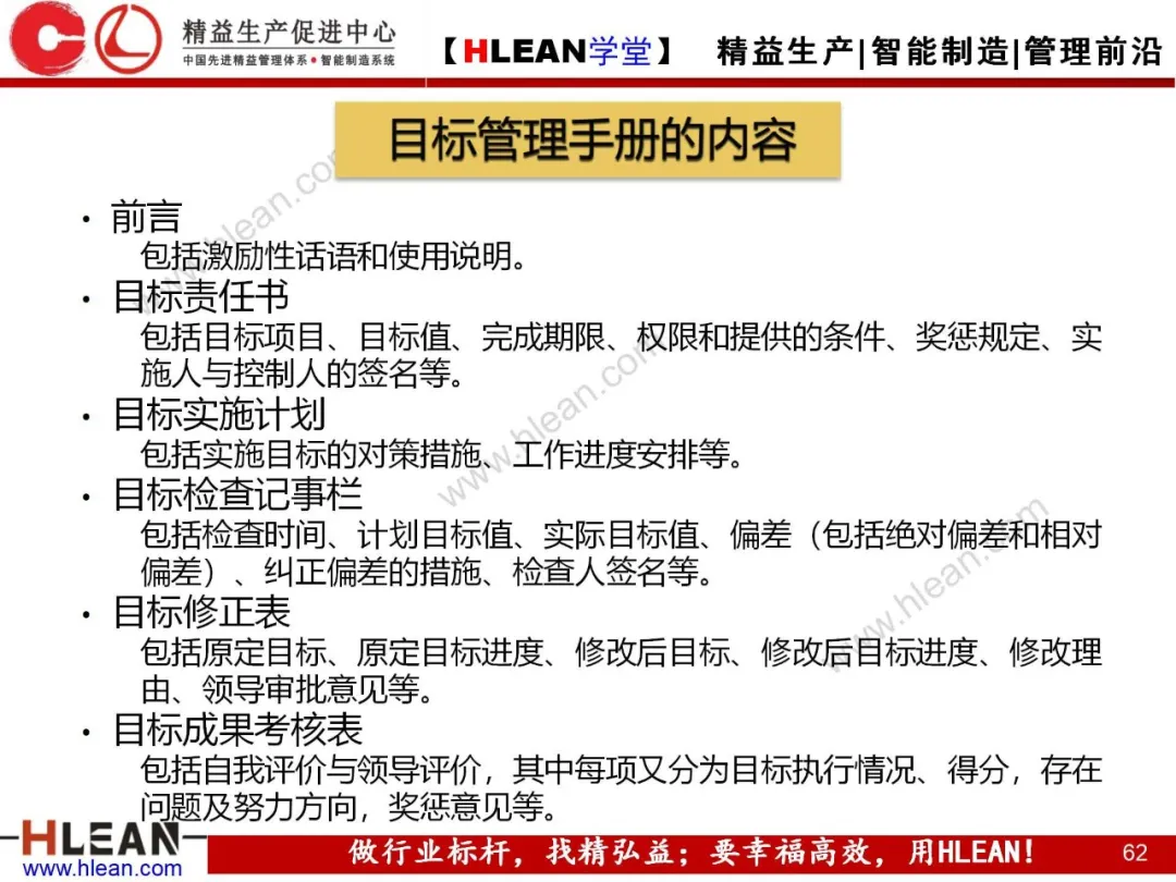 「精益学堂」目标管理