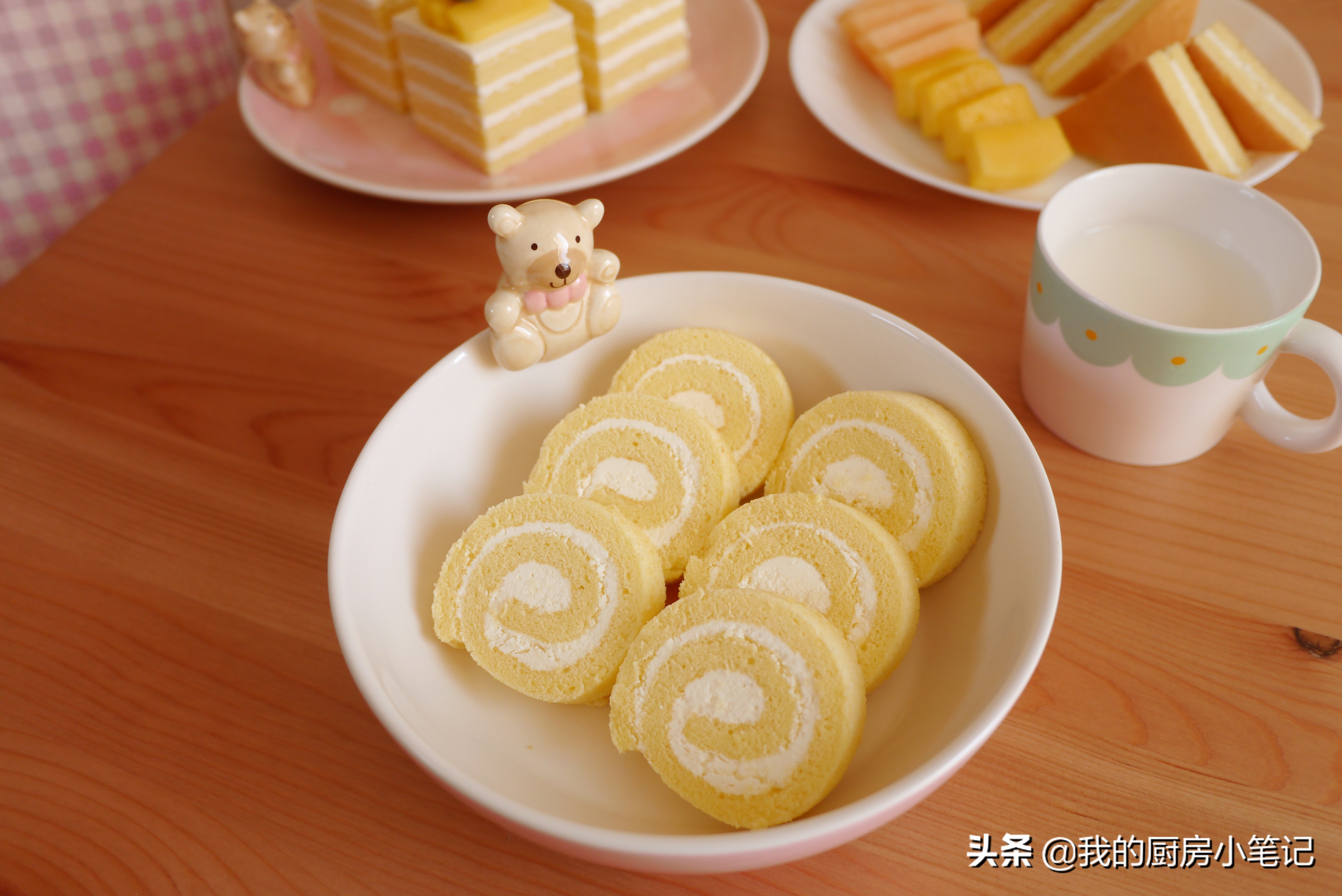 香香軟軟的蛋糕卷，卷出幸福好味道，給小朋友一個甜蜜的回憶