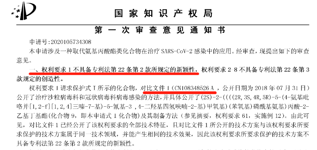 瑞德西韦抗新冠新用途专利，授权了
