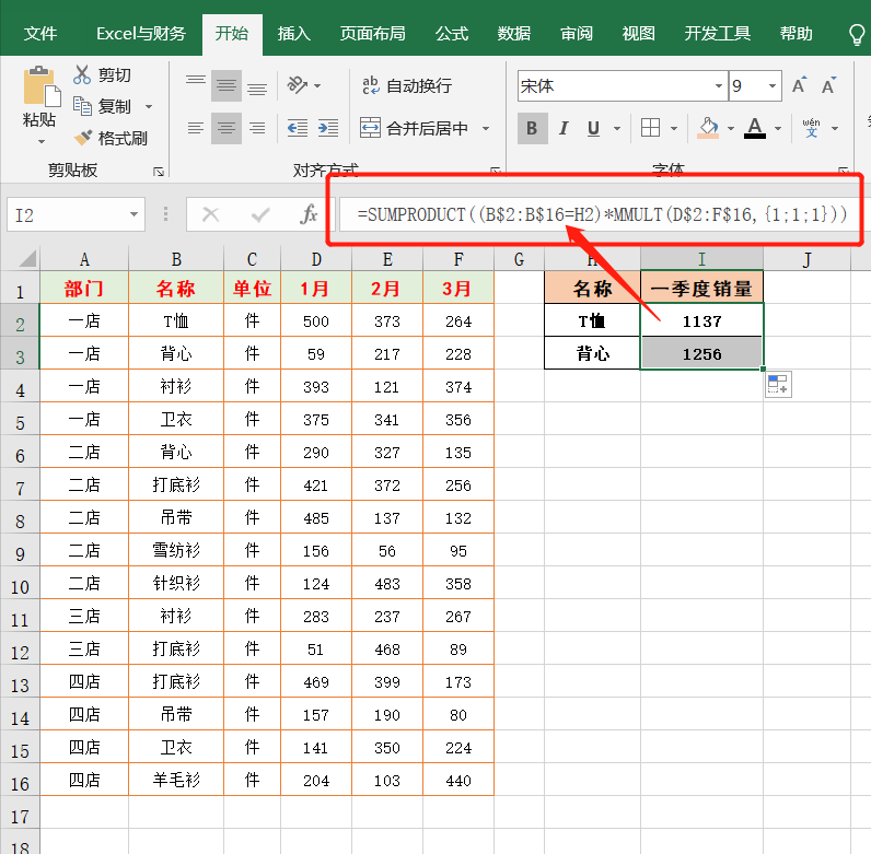 12个公式解决Excel按条件多列求和，掌握两、三个就够用了