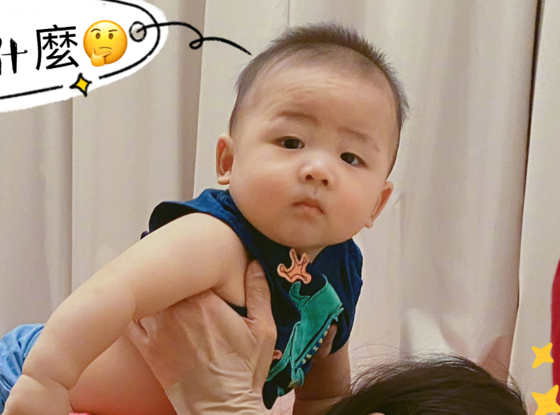蔡少芬儿子才是“发育过猛”，才7个月大就十分健壮，果然好基因