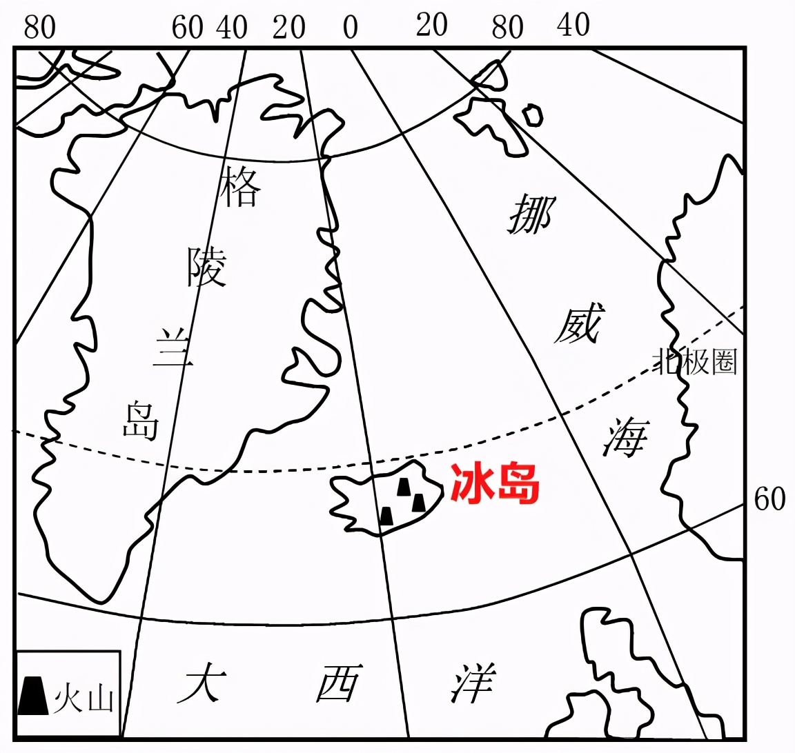 冰岛轮廓图简图图片