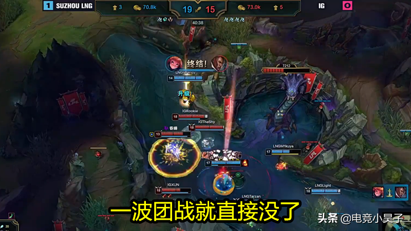 After IG is defeated by LNG, sapphire blue be gone up to heat up search by gush for a short while, "1 protect 4 " make a person thoughtful