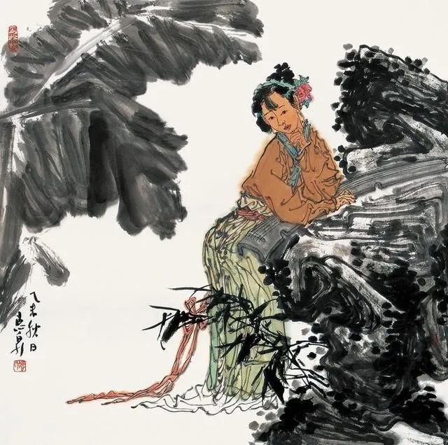 柔美多姿，仪态万方——著名画家徐惠泉以工笔重彩将东方女性的美跃然纸上