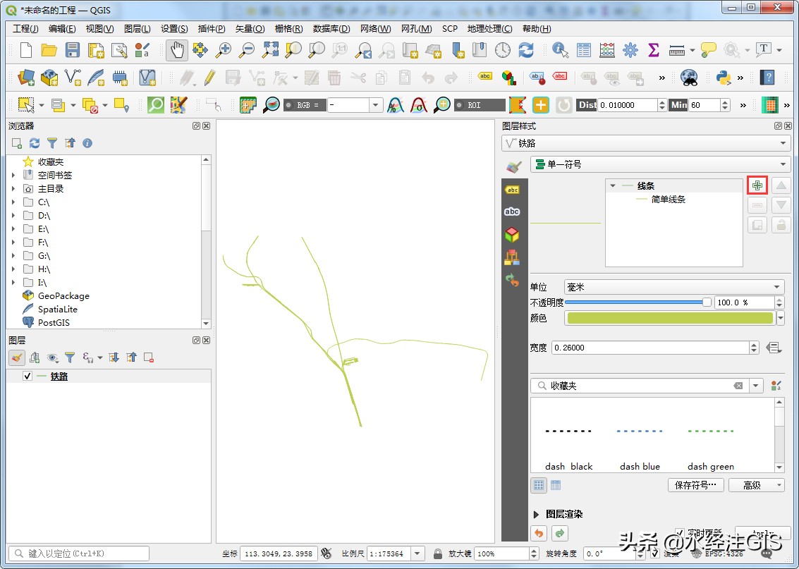 ������QGIS�������ߵ���·���ͷ��ŵķ���