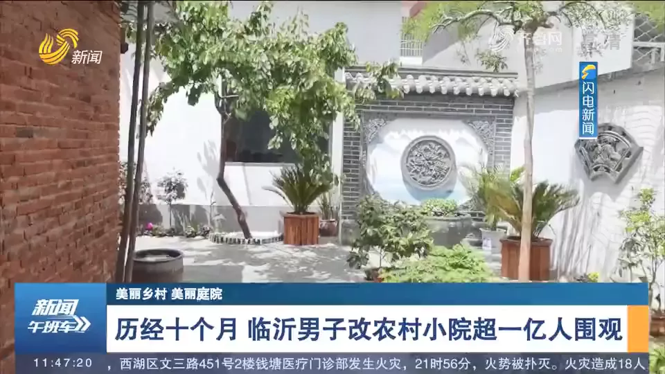 临沂男子爆改农村小院超一亿人围观