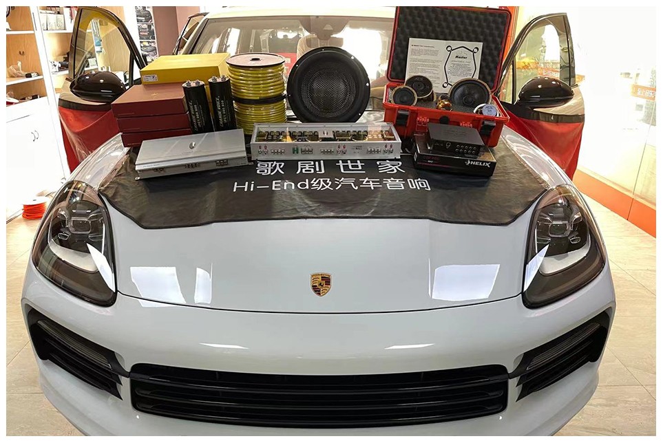 原位換裝三分頻加純碳纖超低音 保時捷卡宴精致改裝出靚聲