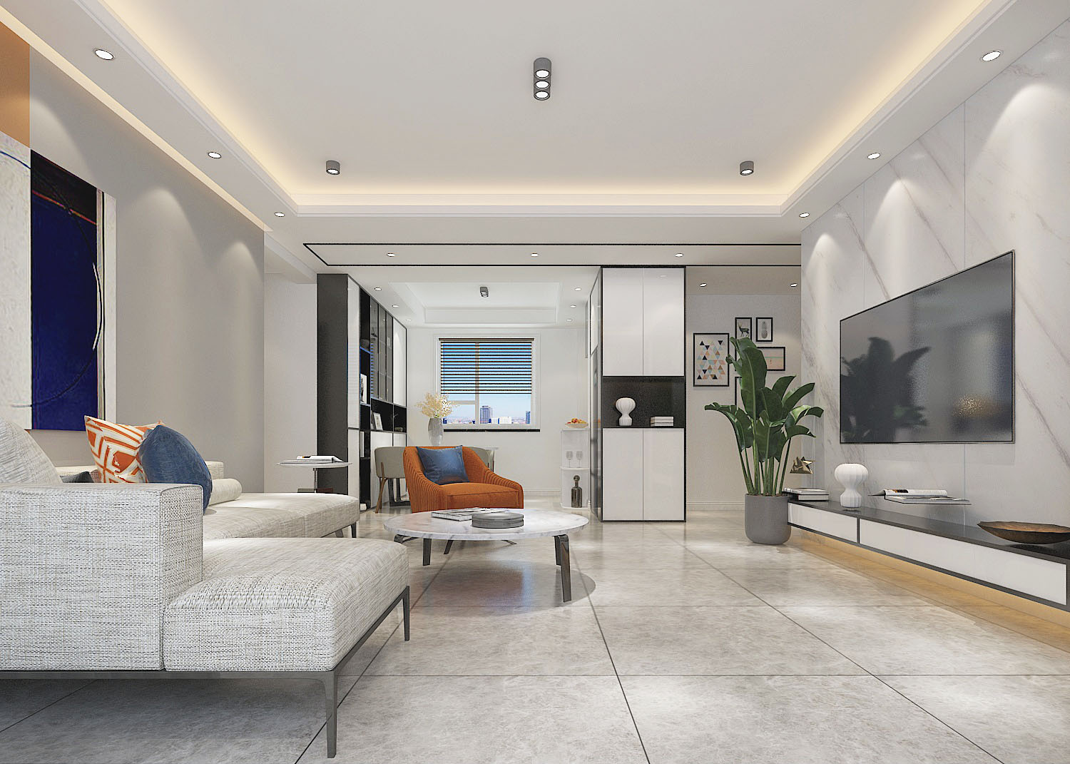 买了精装修房，直觉电视背景墙太单调，考虑岩板上墙提高装修档次