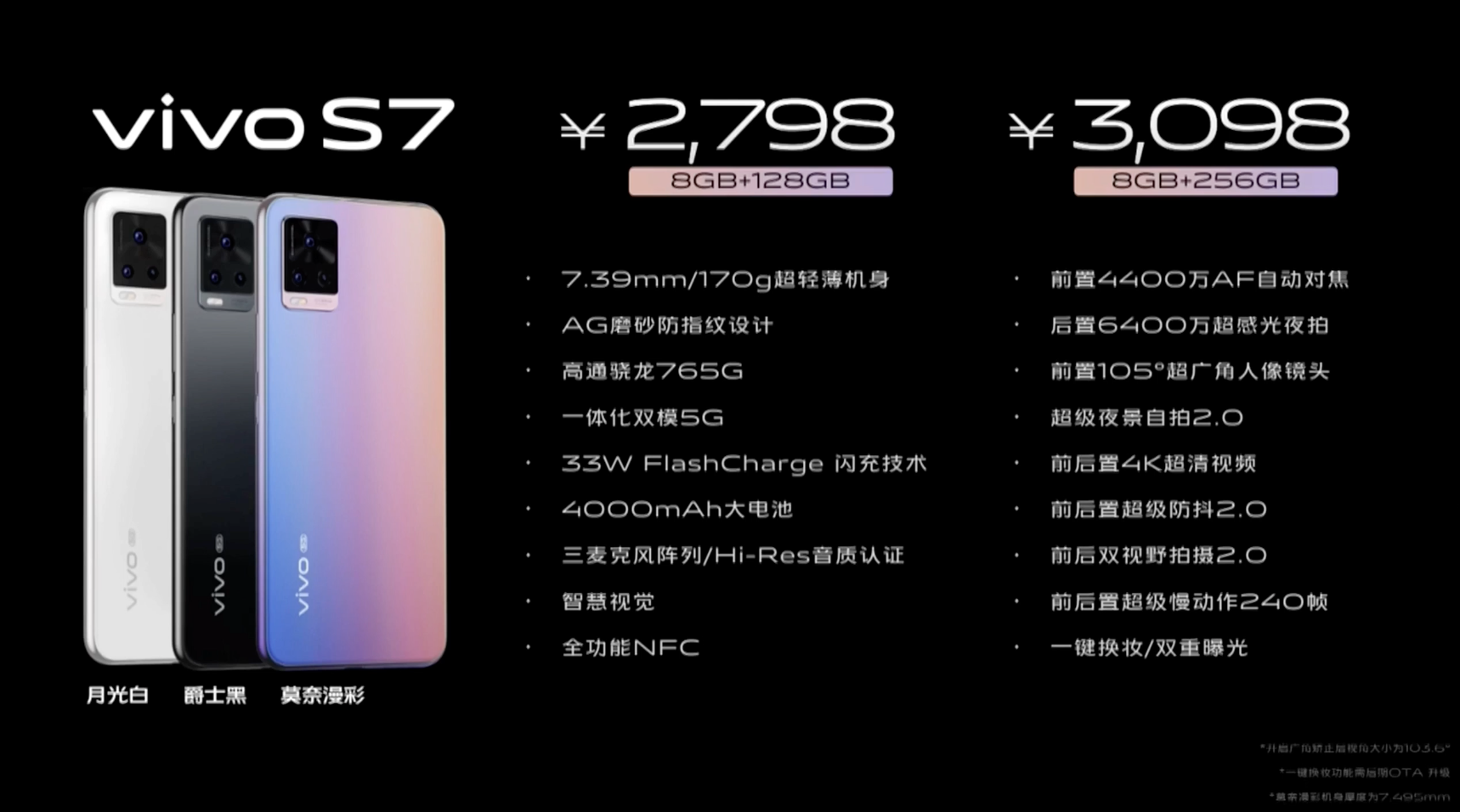 vivo S7宣布公布！主推自拍照的轻薄手机，把前摄玩出了花