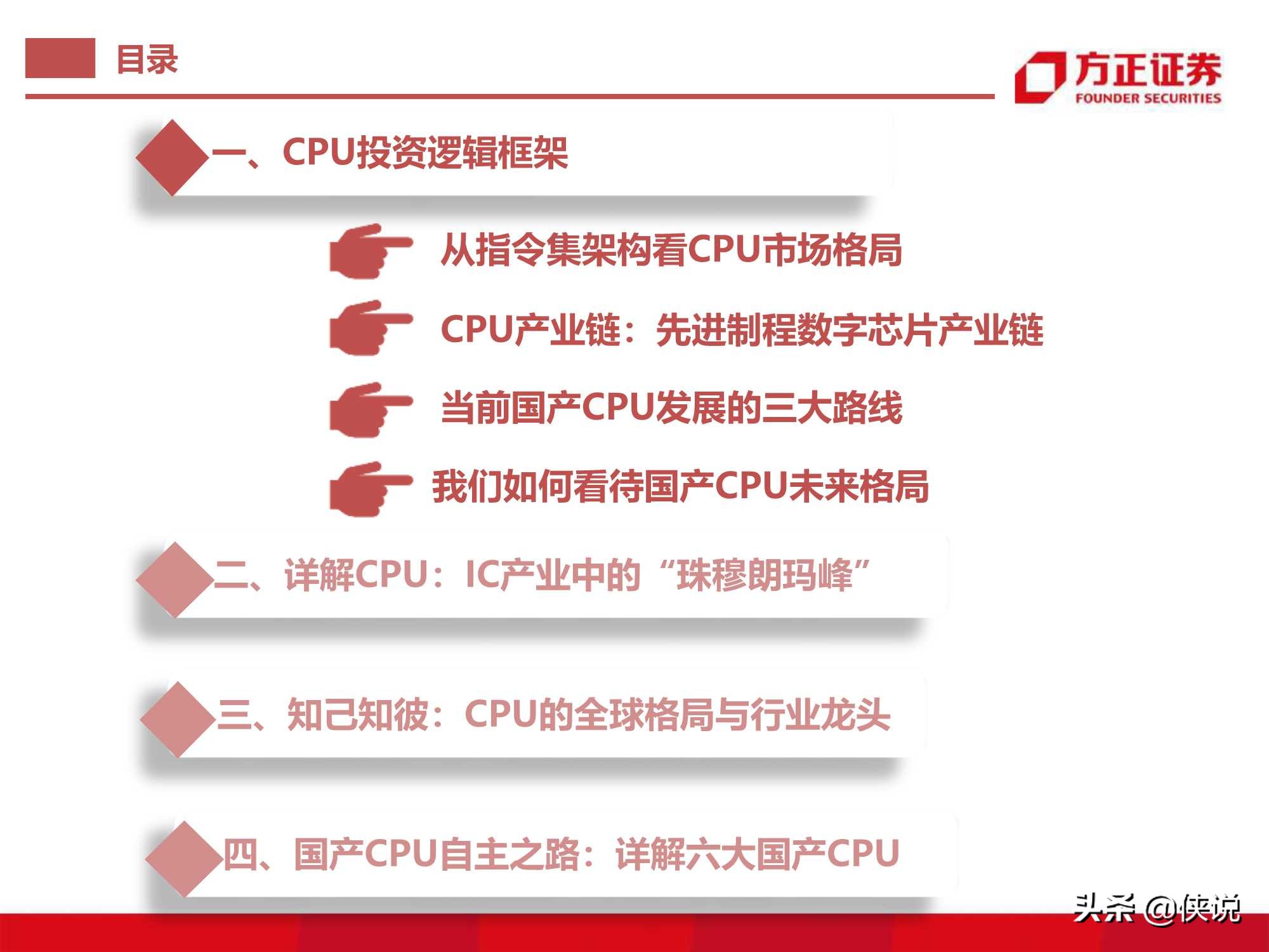 110页CPU研究框架报告（方正证券）