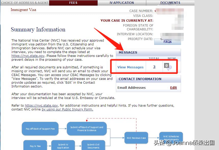 How to track the progress of the NVC conclusion letter in the US