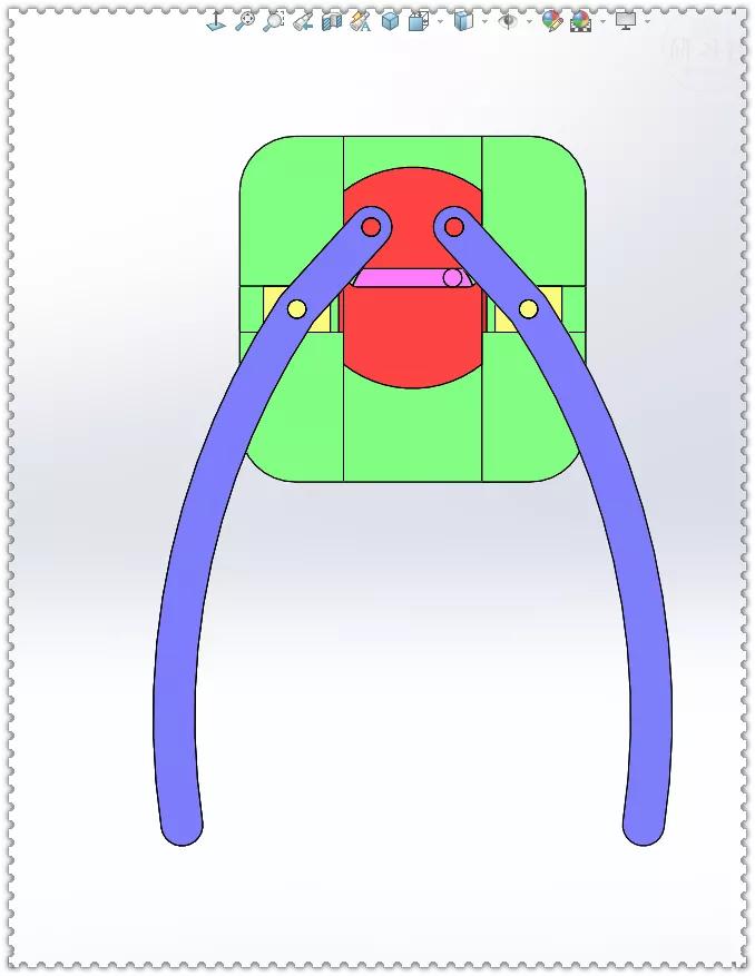 Made with SolidWorks swing arm clamping mechanism iMedia