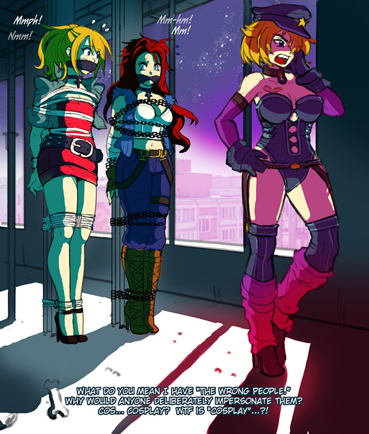 街機游戲讓人畏懼的魔鬼筋肉女，主角的小身板太單薄了