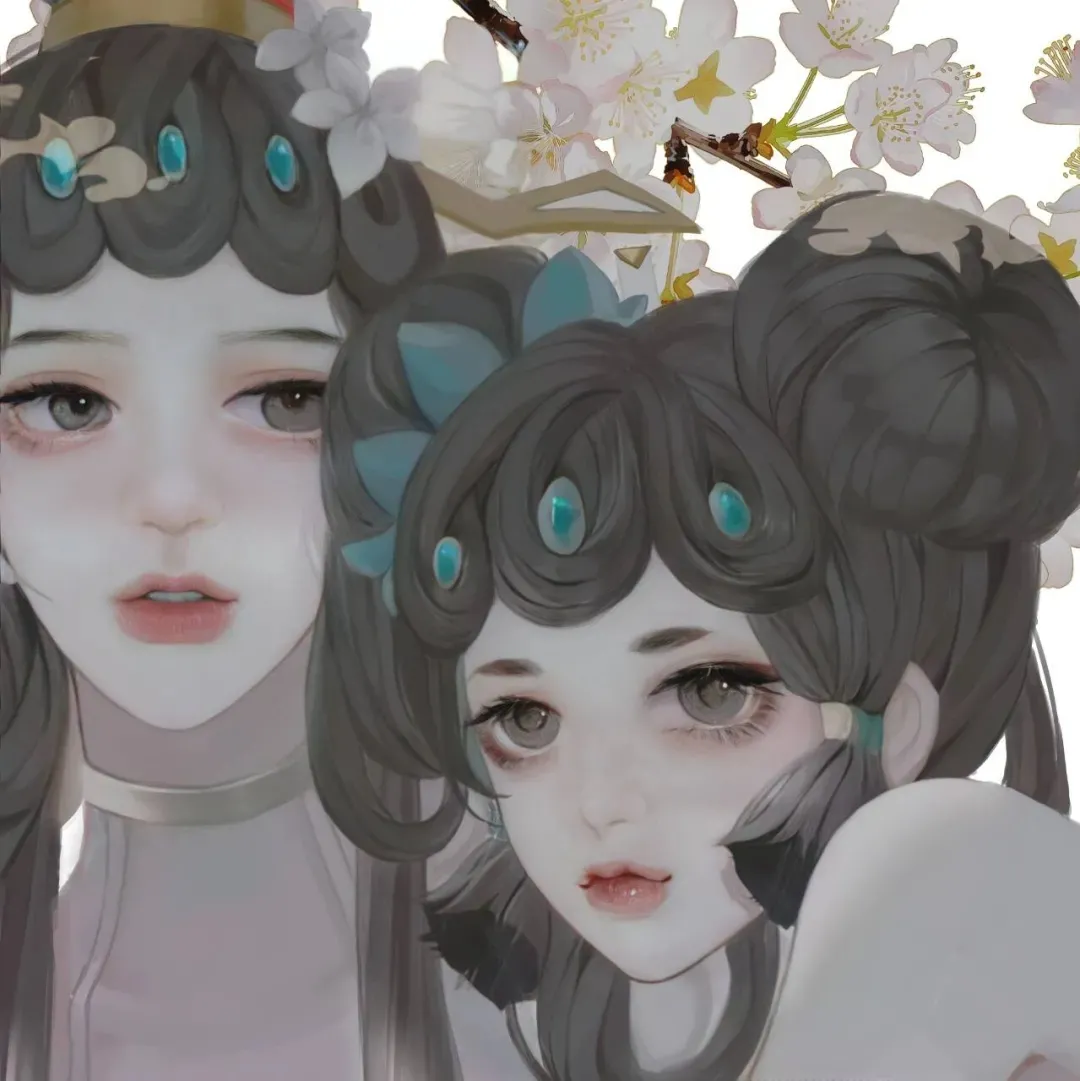 考试头古风闺蜜头像一左一右图片