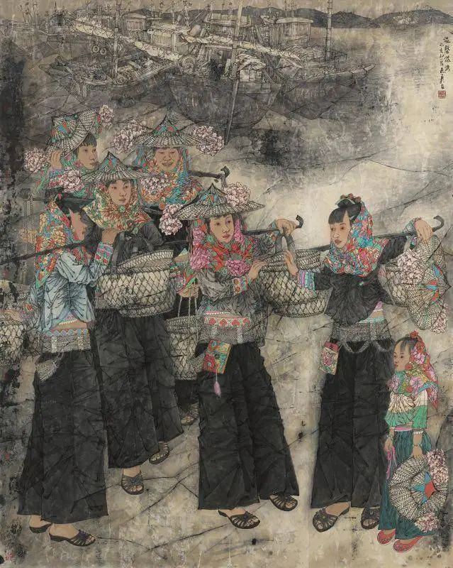 柔美多姿，仪态万方——著名画家徐惠泉以工笔重彩将东方女性的美跃然纸上