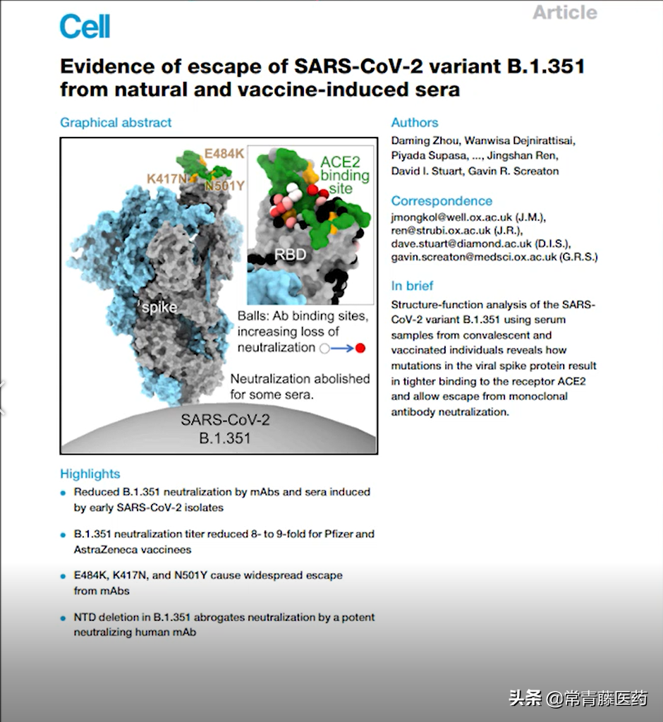 钟院士说，灭活疫苗对B1351新冠毒株保护力下降，这毒株特殊在哪