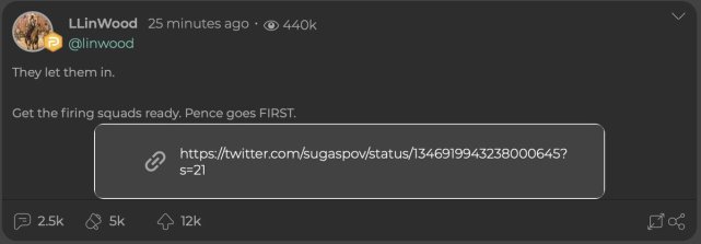 美國律師呼籲�處決�彭斯被Parler平台刪帖，此前剛被推特永久封殺