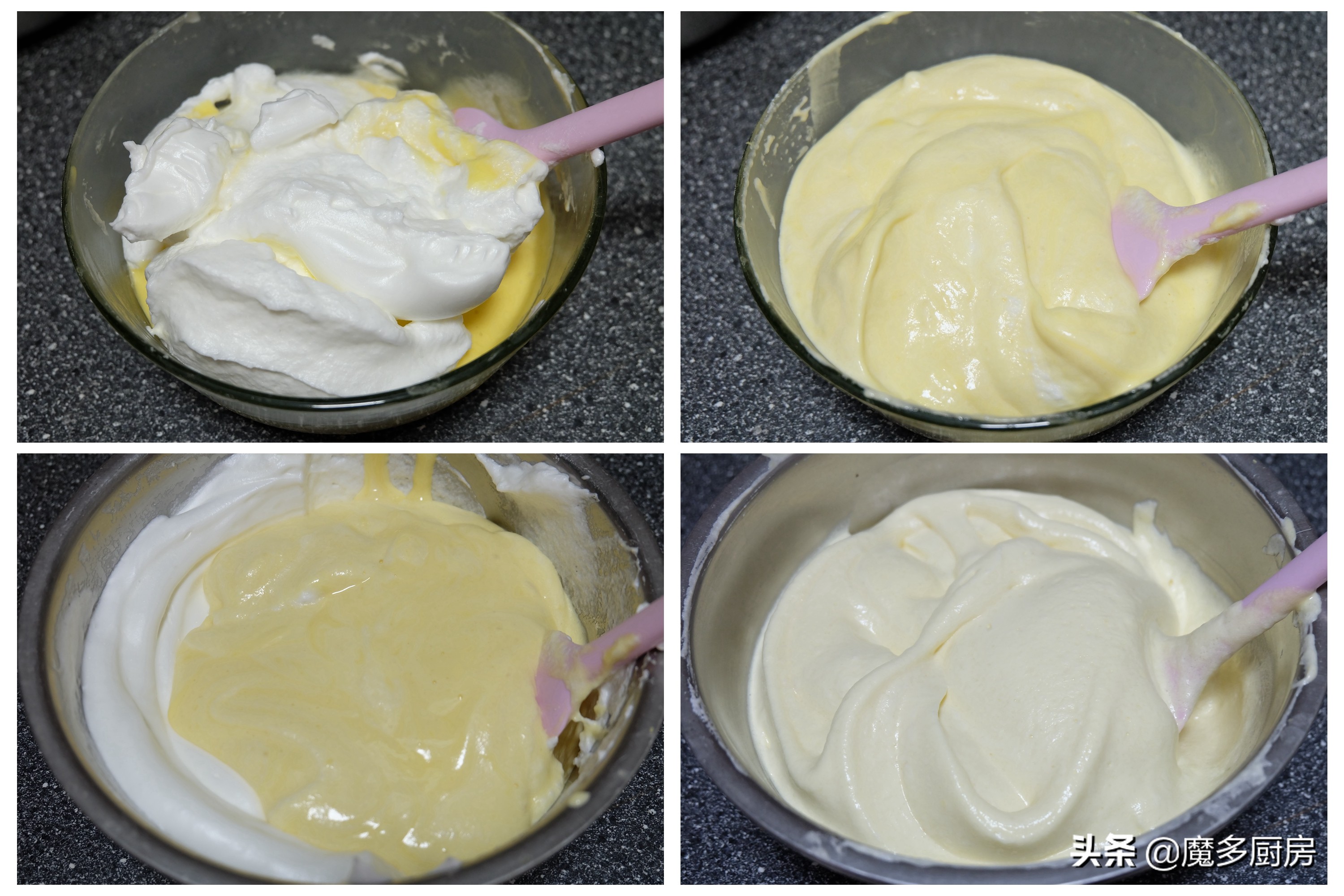 這個蛋糕做法好，無油低糖配方簡單實用，兩種顏色好看又好吃