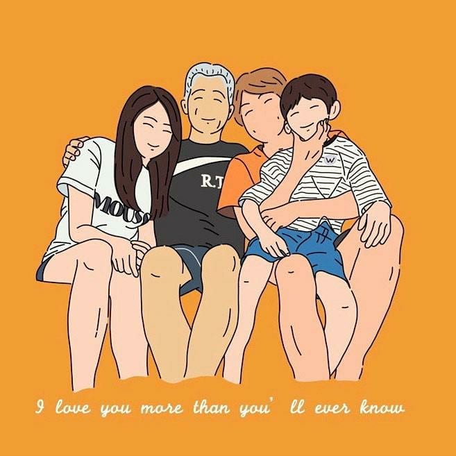 鼻酸！女友峮峮代替小鬼为其父过60大寿，完美复刻全家福