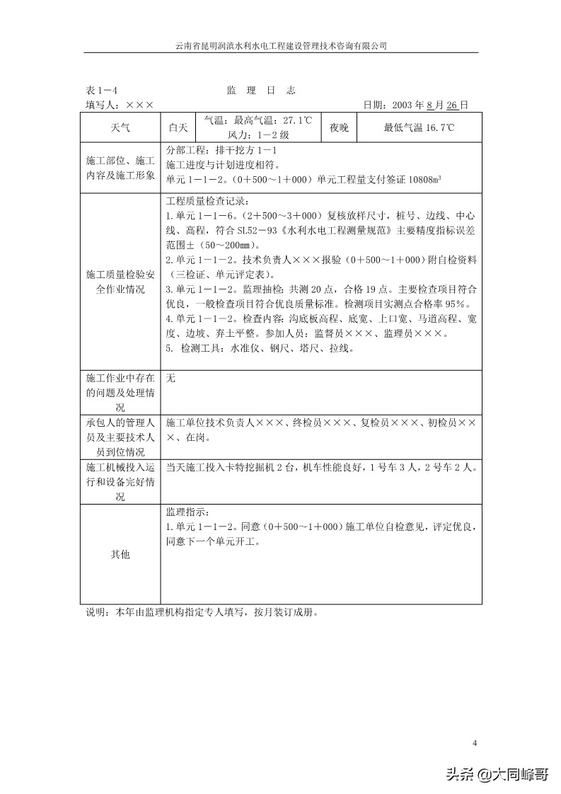 老监理告诉你如何写好监理日志-第4张图片-大千世界