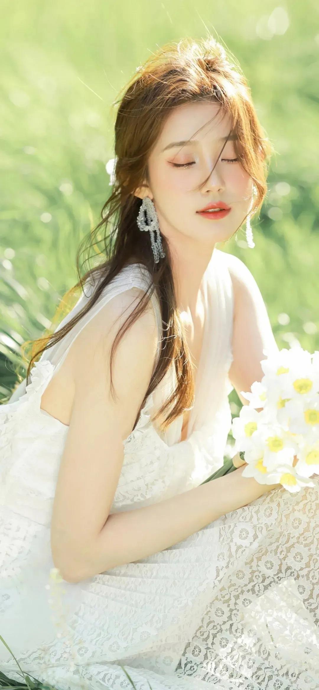 渣男壁纸  美女水墨生花，刹那芳华