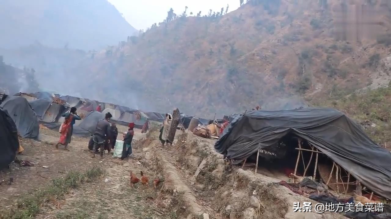 尼泊尔山区的劳特人，吃饭的碗比锅大，世界仅存的150人民族
