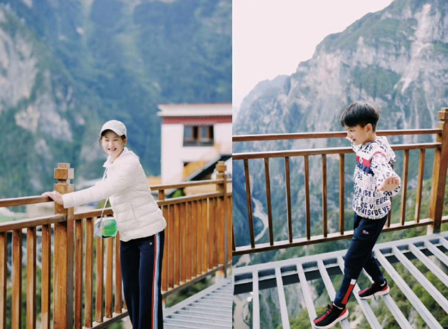 田亮一家四口旅游，12岁森碟暴风长高，身材健壮练出运动员身材