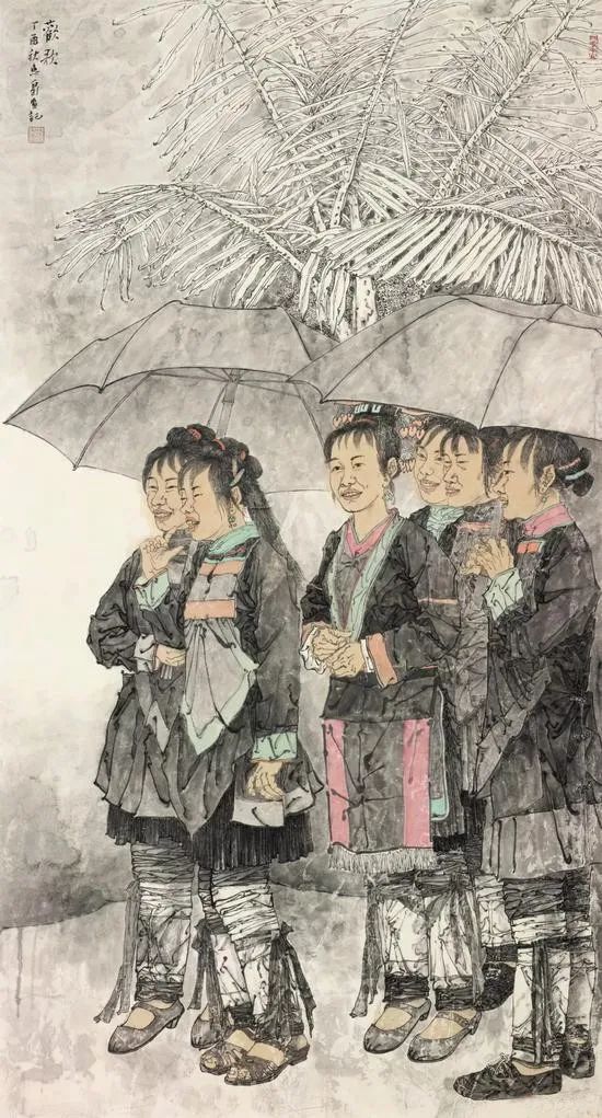 柔美多姿，仪态万方——著名画家徐惠泉以工笔重彩将东方女性的美跃然纸上