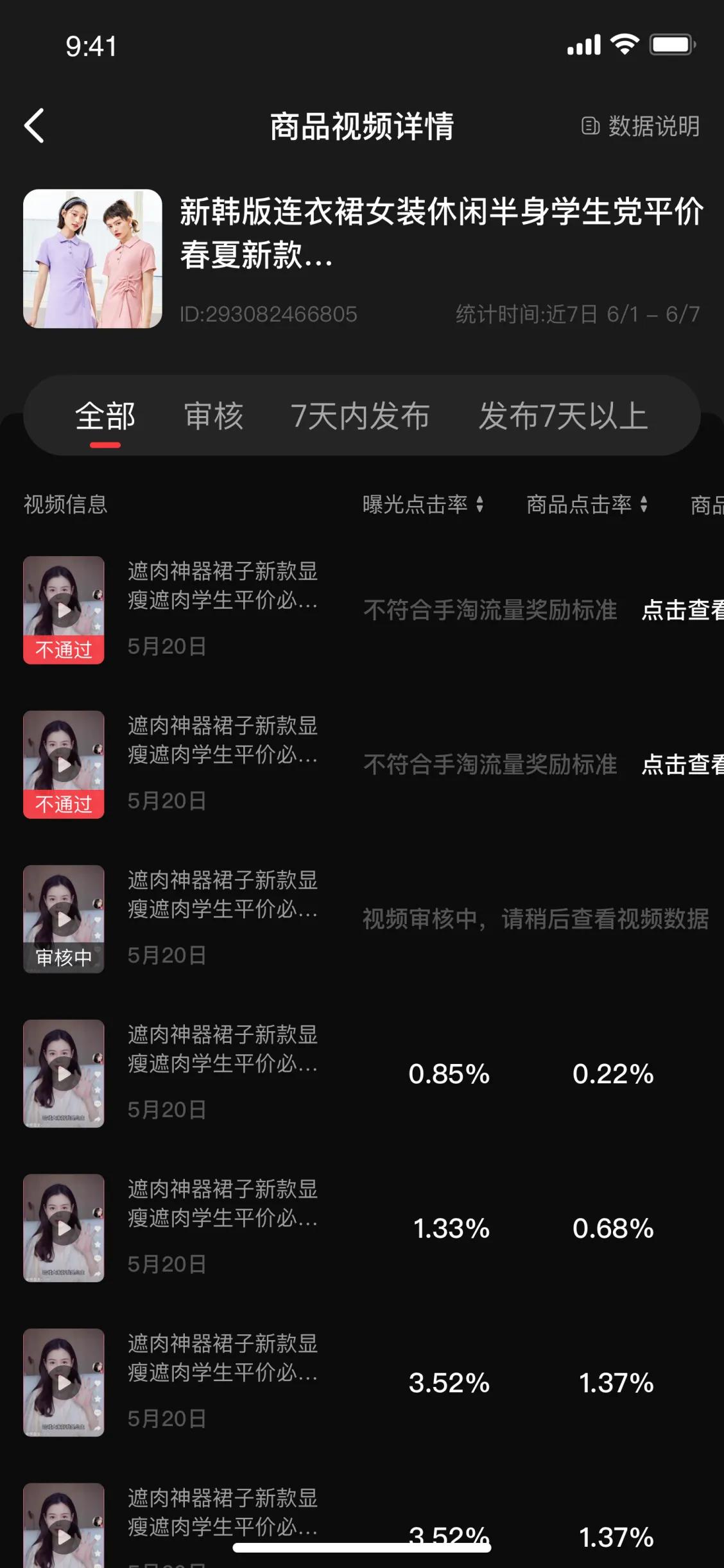 亲拍短视频投放app各项数据指标说明手册