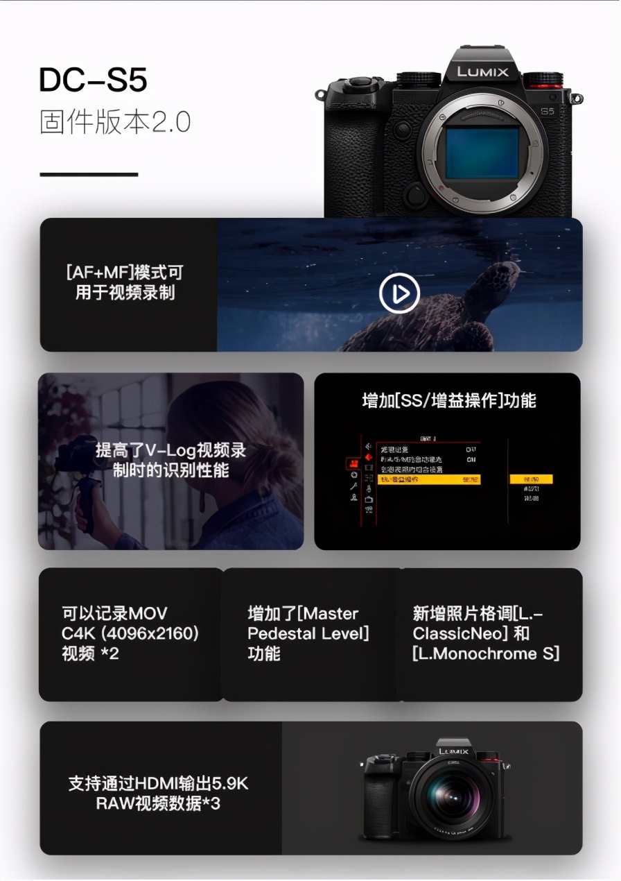 今年微单相机“黑马”松下S5，又免费固件升级