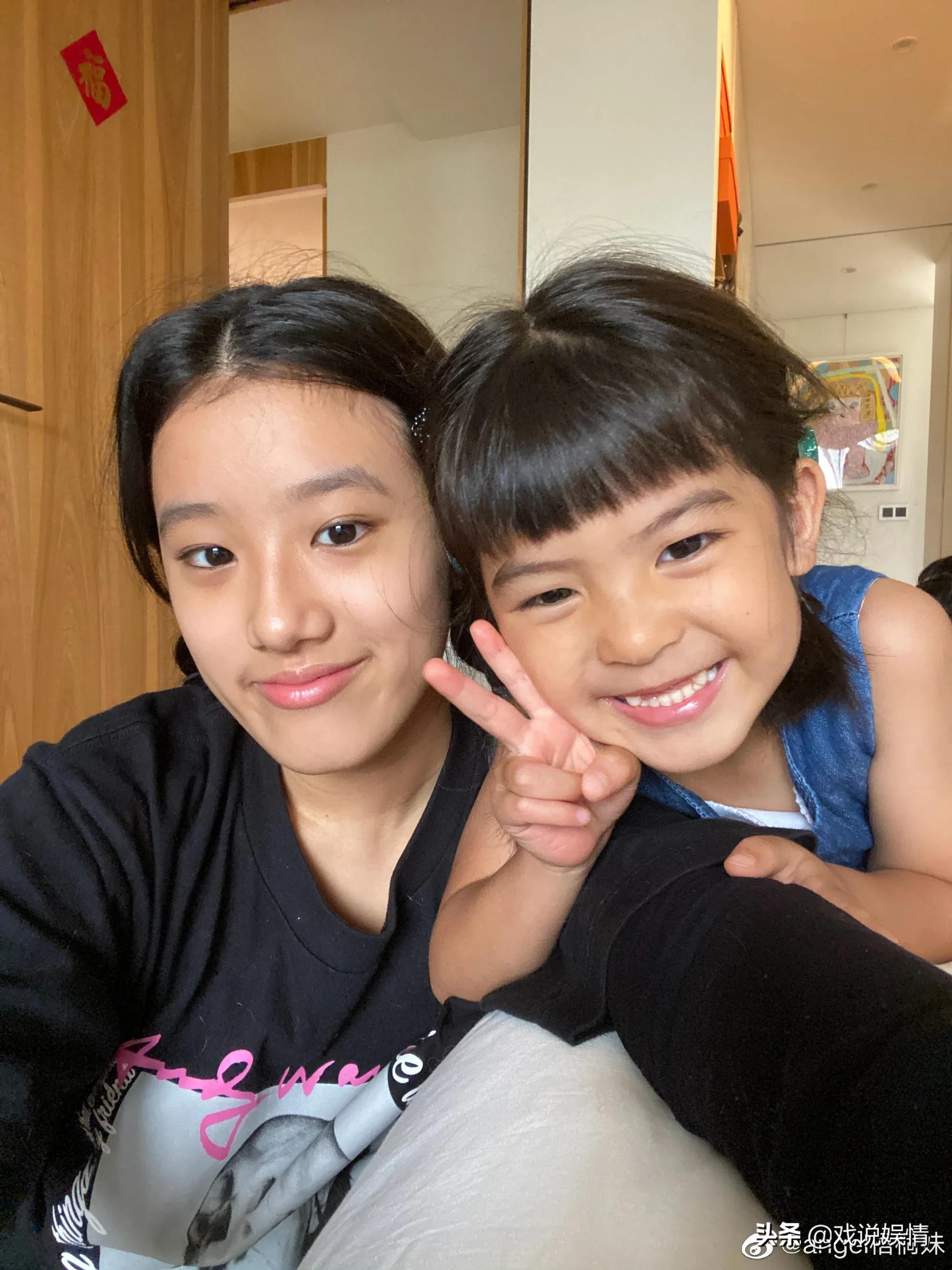 贾静雯大女儿晒三姐妹合照，心情不错疑似已走出被陌生人威胁阴影