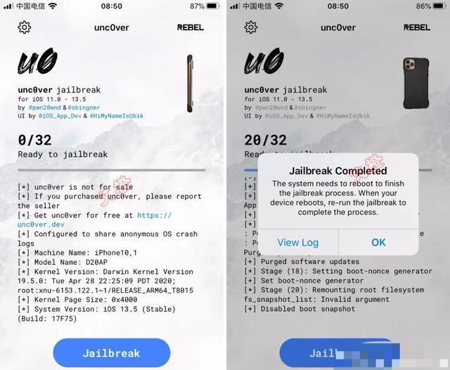 unc0ver 越狱工具袭来，适用iOS11.0~iOS13.5平稳苹果越狱