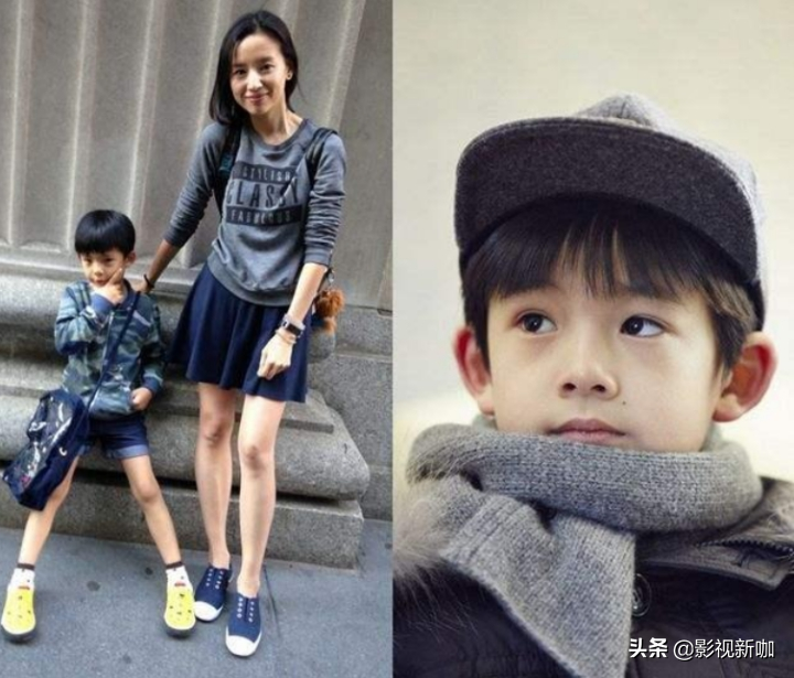 Dong Xuan takes child to enjoy spring! 4 years old of small dimple are planted the tree has a model to have kind, distinctive temperament goes out fully between forehead