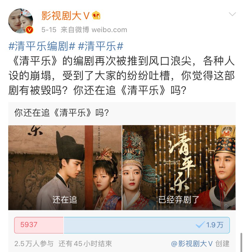 收视率跌至芒果台倒数第二，《清平乐》的“高级感”缘何失利？