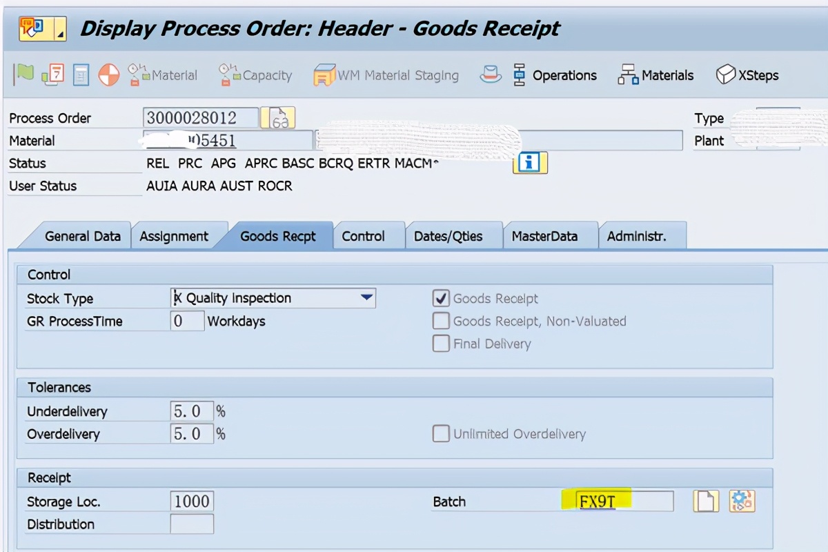 SAP PP成品批次的生产日期自动抓取半成品批次的生产日期