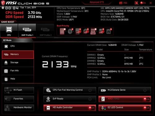 微星MPG Z490 GAMING CARBON WIFI主板评测