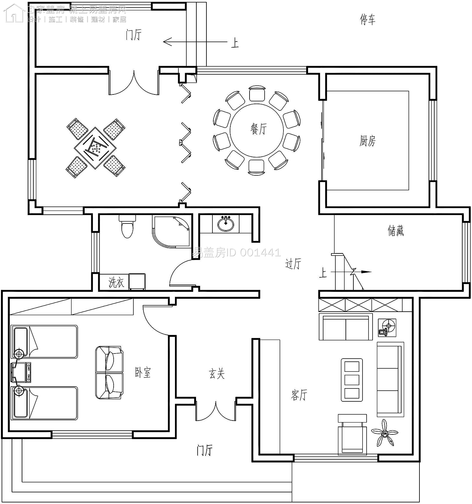 14×13.8米低调奢华二层欧式住宅，挑空客厅3卧室100分