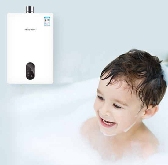 花洒一开热水即来，纳碧安零冷水热水器温暖你的每一天