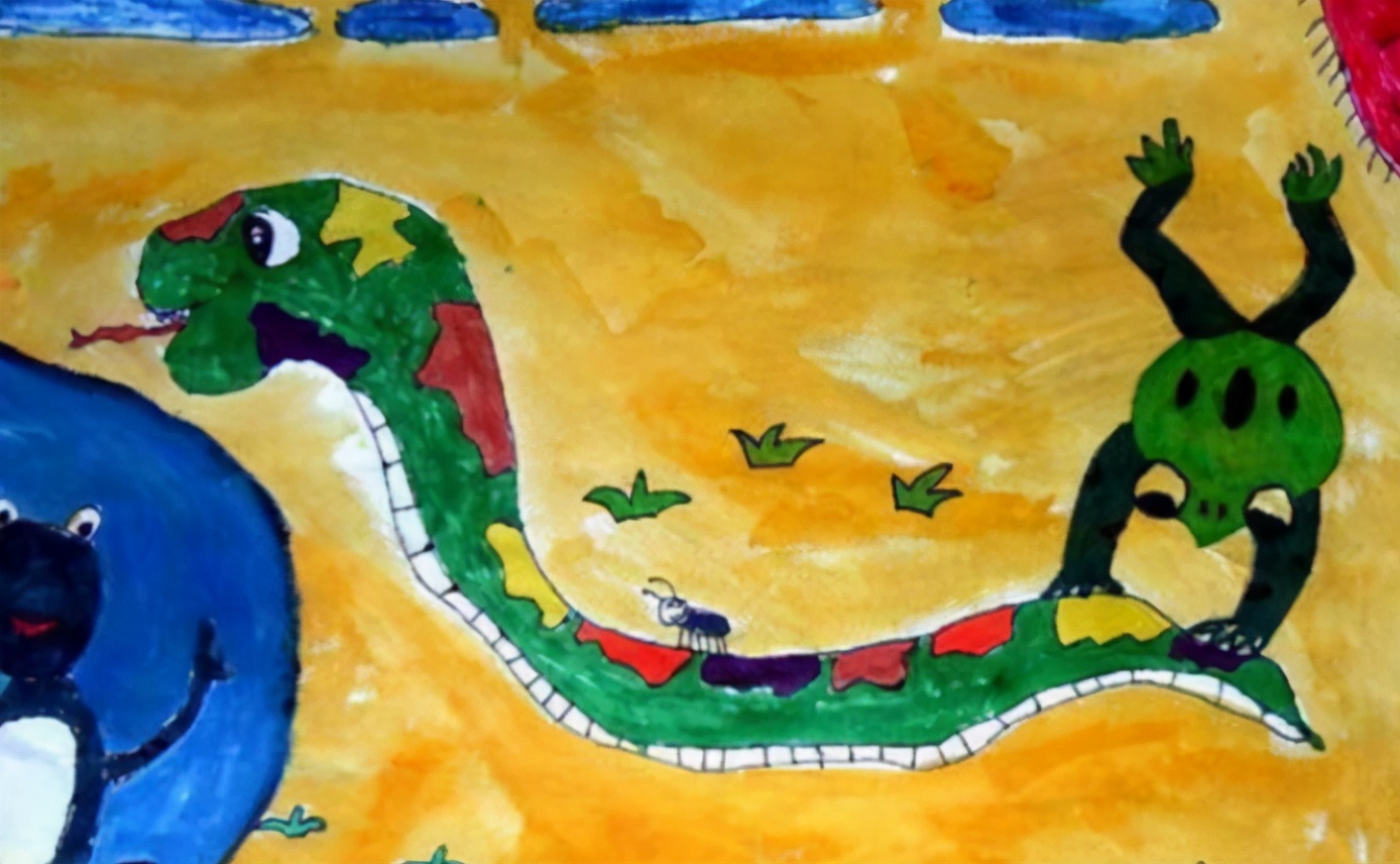 5歲女兒畫「蛇」得獎，媽媽還沉浸在喜悅中，閨蜜卻說：趕緊報警