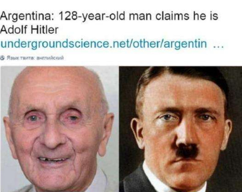 希特勒还活着你相信吗？阿根廷128岁老人亮出证据，自称是希特勒