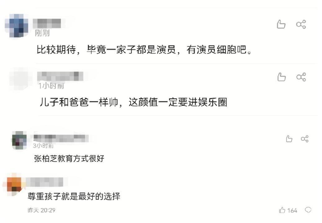 张柏芝支持孩子进娱乐圈，儿子和谢霆锋一样帅