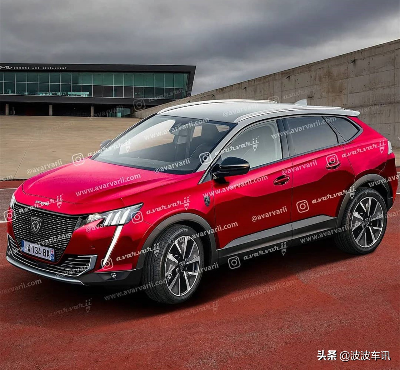 The rendering of the new Peugeot 3008 is exposed, with a very sharp ...