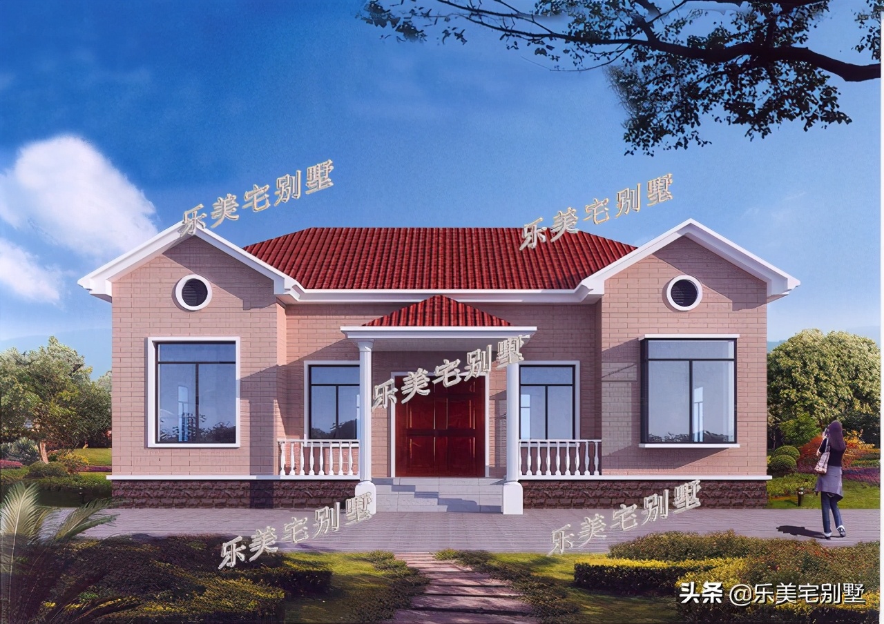 10款一层平房自建别墅设计图小房子也可以有大排面