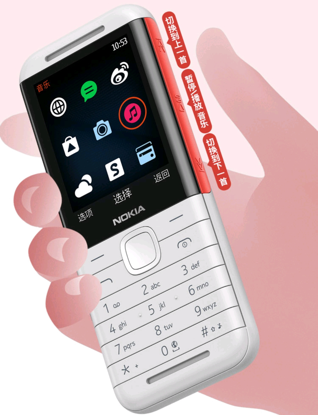 Nokia5310打开预定，单独5键设计方案，399元遗憾来的太晚