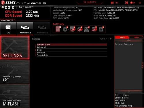 微星MPG Z490 GAMING CARBON WIFI主板评测