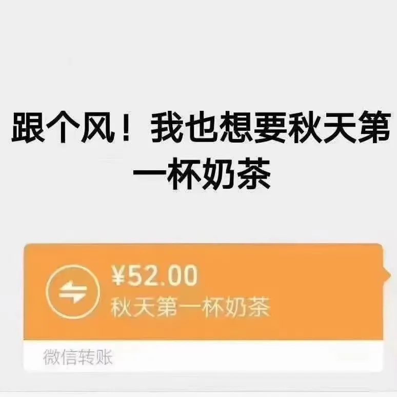 突然火爆朋友圈的“秋天的第一杯奶茶”到底是什么梗？我斷網了？