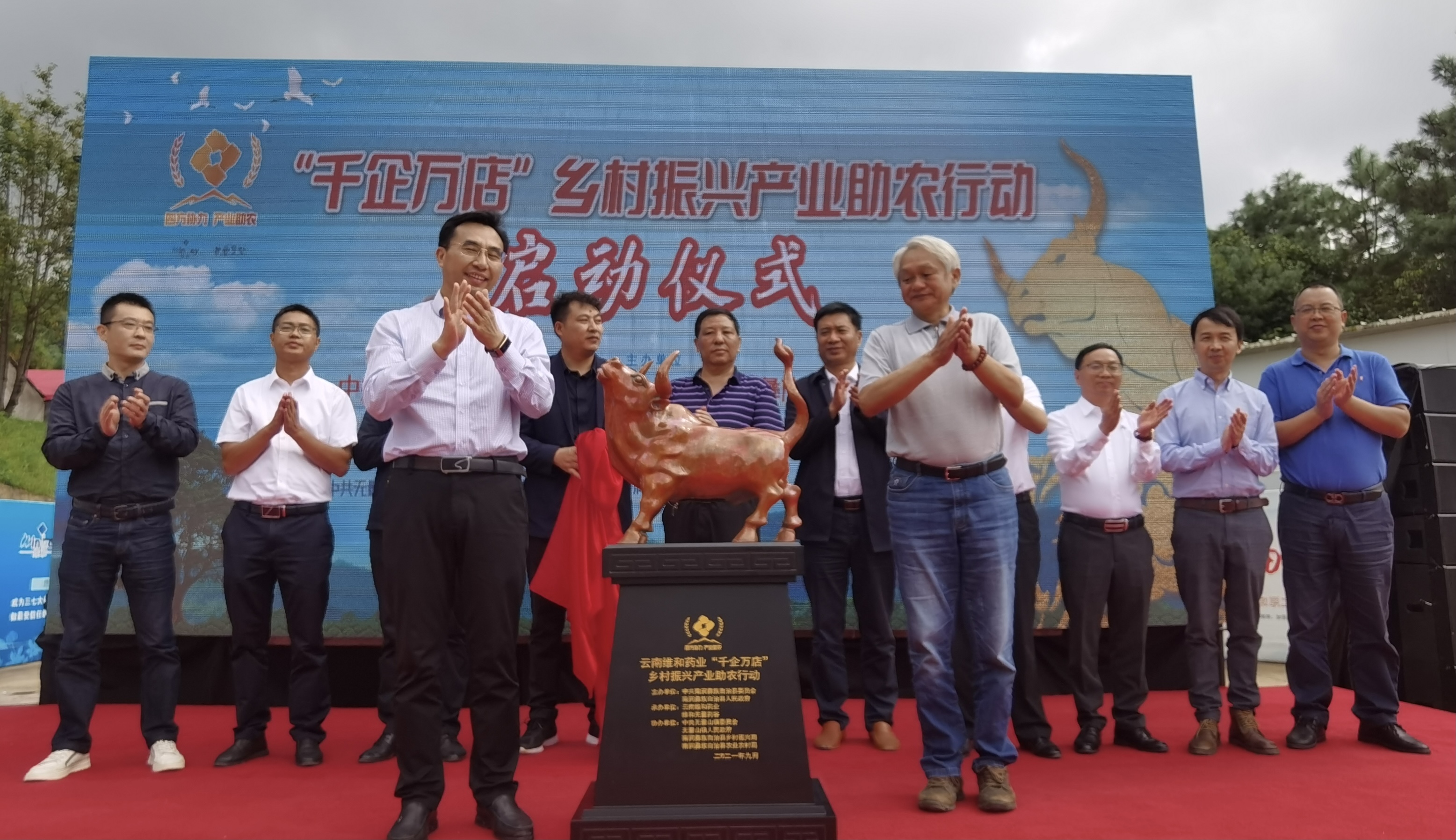 “千企万店助彝乡”在无量山启动，医药界60金主与千余茶农签约