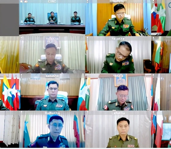 缅甸大选前夕，三军总司令召开高层会议，与各军区司令视频谈话